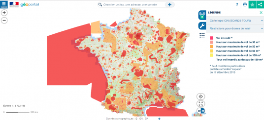 Réglementations des drones en France. Principales zones interdites et réglementées pour drones en France