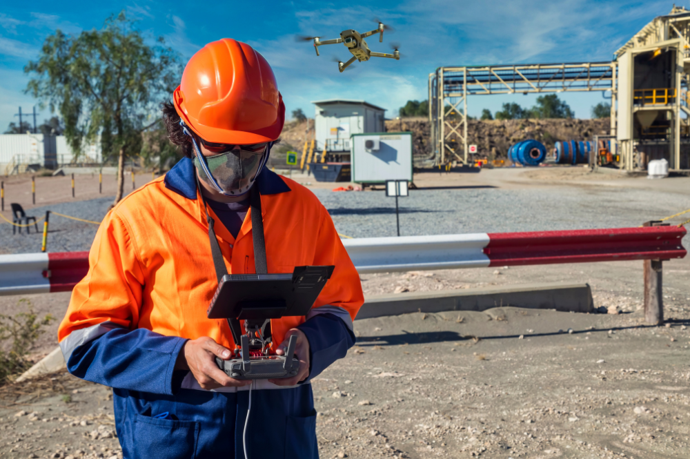 Inspection technique avec drone sur chantier, gagner de l'argent avec les drones